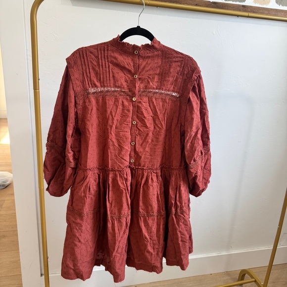 New Pilcro Long-Sleeve Mock-Neck Swing Mini Dress - Picture 3 of 4